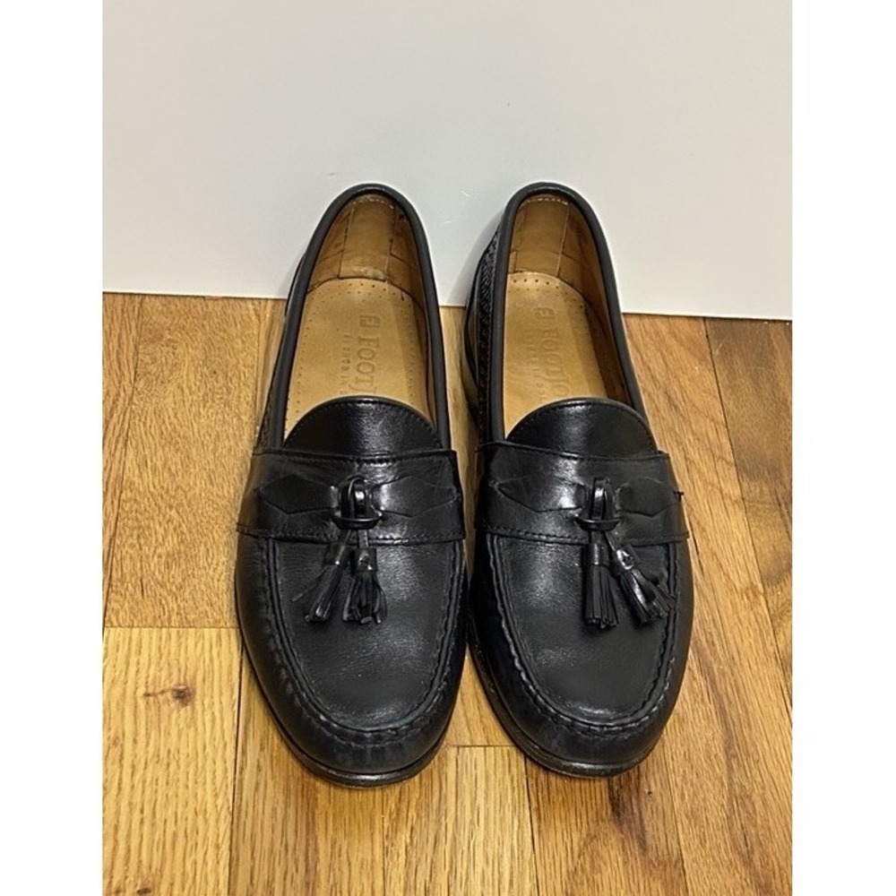 FootJoy Black Tassel Leather Loafers-Size 9 D Made In USA Mens - Picture 2 of 8